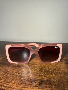 Quay Australia Total Vibe Style Pink Square-Frame Sunglasses